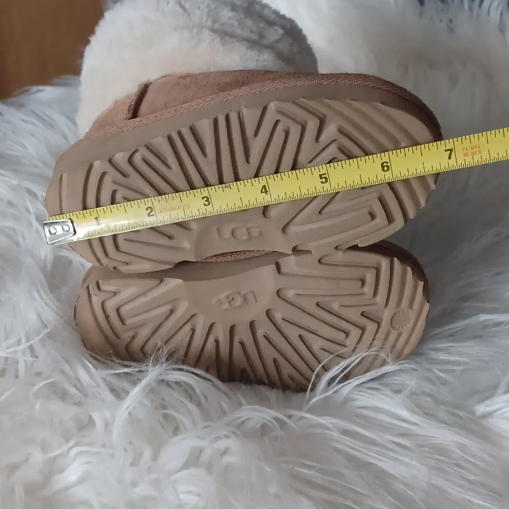 Toddler UGG Sheepskin Boots with Cream and Brown Accents